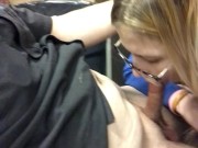 Stepsister stops by my job and sucks my thick cock at my desk 11/16