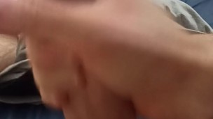 POV: Jerking Off with a Pimple on my Huge Cock