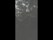 Amateur couple fucking in the rain in the night forest 11/16
