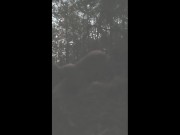 Amateur couple fucking in the rain in the night forest 12/16