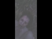 Amateur couple fucking in the rain in the night forest 16/16