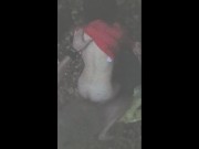 Amateur couple fucking in the rain in the night forest 4/16