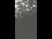 Amateur couple fucking in the rain in the night forest 7/16