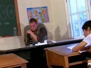 amateur babe jasmine cock sucking in the classroom 1/16