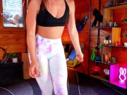 Fit girl in legging try Sports Bras TRY ON & BACKSTAGE #196 (free version) 14/16