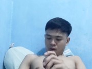 Handsome Asian Boy Jerking Off his Big Dick 3/16