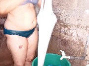 ඇදුම් පිටින්ම නෑවා තෙත් වුනාම මෝල් වෙනවා,Asian sexy girl in bathroom,big ass,nice boobs ,sexy ...... 8/16