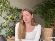 Ersties - Sexy Kate K Massages Herself Before She Masturbates 7/16