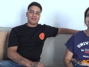 Shy but dirty Spanish mommy tries a new life and becomes a PORN STAR for us! 2/16