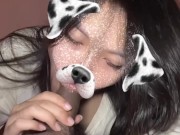 Puppy girl Sucking my dick So she is pretty -โดนสาวใส่ฟิลเตอร์น้องหมาจับอมควย ทั้งน่ารักทั้งเสียวควย 6/16