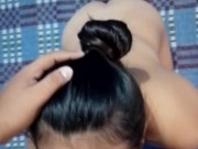 Hermosa chica mexicana dando un oral a su novio 13/16