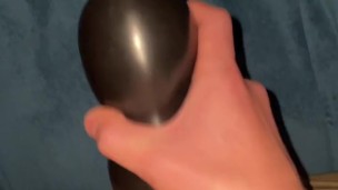 Young gym boy jerk with toy