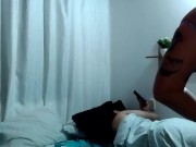 My hot stepsister masturbates in my room. 4/16