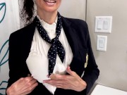 Wanna See What's Under My School Uniform? - Undressing Afterschool, Dry to Wet White Blouse 2/16