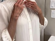 Wanna See What's Under My School Uniform? - Undressing Afterschool, Dry to Wet White Blouse 5/16