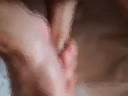 Masturbation　1週間ぶりにAV見ながらローションオナニーで気持ち良く射精 9/16