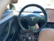 Best friend eats my pussy while the Tesla in self drive mode 😈 12/16