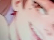 chupando el culo, la verga mojada, y la boca a hentai trans cute en la habitacion, primer plano 10/16