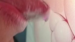 Trans hentai devora: cú, verga molhada e boca em close