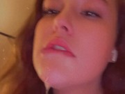 Slowly and sensually sucking / teasing your cock with my tongue 👅 10/16