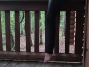 Touching Myself To The Sounds Of Nature To Start My Day At The Log Cabin 14/16