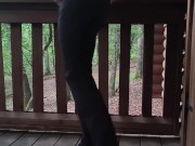 Touching Myself To The Sounds Of Nature To Start My Day At The Log Cabin 15/16