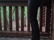 Touching Myself To The Sounds Of Nature To Start My Day At The Log Cabin 2/16