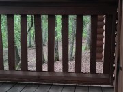 Touching Myself To The Sounds Of Nature To Start My Day At The Log Cabin 9/16