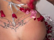 My roommate joined me in a bath and i cum on her big ass 12/16