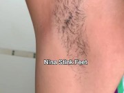 Really Sweaty Armpit Licking and Sniffing! Your Neighbor hot Boobs! Topless. 10/16