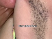 Really Sweaty Armpit Licking and Sniffing! Your Neighbor hot Boobs! Topless. 12/16