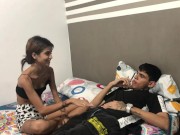 Horny little stepsister tries her first big cock in her pussy - HD porn 4/16