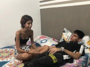 Horny little stepsister tries her first big cock in her pussy - HD porn 5/16