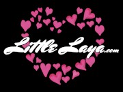 Little Laya pisses in a glass, drinks, then pours it on herself 13/16