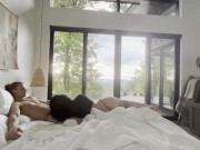 Raw, romantic sunrise sex and creampie (real couple) 2/16