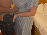 Hotwife MILF teaches 18 year old Virgin with a nice sensual blowjob in front of cuckold 1/16