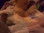 Outdoor tits BDSM with clothespins and a car passing by 6/16