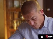 Cutie Girl Uses Her Tight Ass To Please Her Bosses 1/16