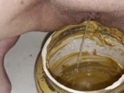 Girl pisses in 5lb jar of peanut butter 10/16