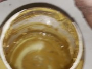 Girl pisses in 5lb jar of peanut butter 14/16