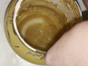 Girl pisses in 5lb jar of peanut butter 15/16