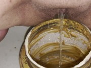 Girl pisses in 5lb jar of peanut butter 4/16