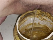 Girl pisses in 5lb jar of peanut butter 7/16