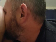 Big ass MILF teases husband until he finger fucks her to orgasm and eats her ass 16/16