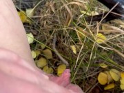 Pissing in a dress among golden aspens 10/16