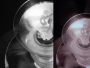 Huge CUMLOAD in a martini-glas of WATER after stretching my balls 16/16