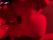 Little Red Riding Hood whore sucks cock, ends up fucked by two strangers and finishes on her buttock 15/16