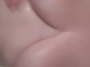 Playing with wet titties in shower | More on OF 16/16