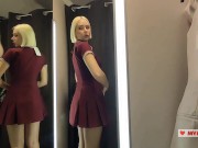  on the blonde with big tits in locker room. Try on transparent clothes, Naked mycandyalice 12/16