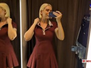  on the blonde with big tits in locker room. Try on transparent clothes, Naked mycandyalice 16/16